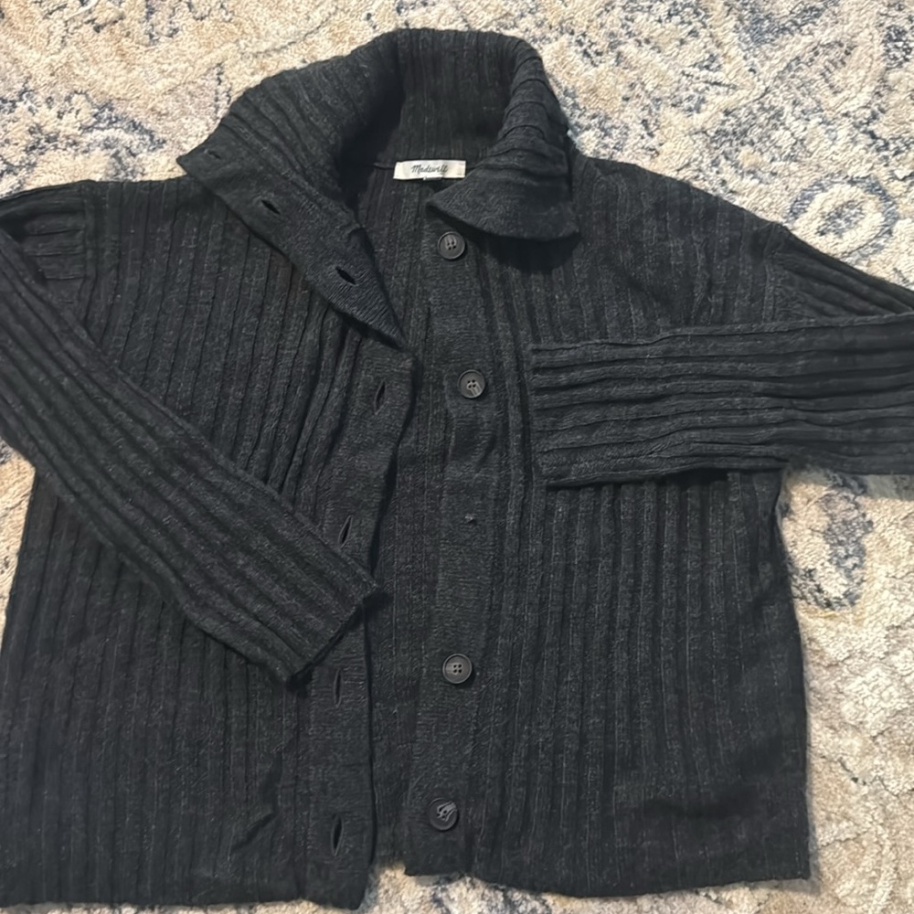 Madewell Oversize-Collar Cardigan Sweater - Picture 5 of 7